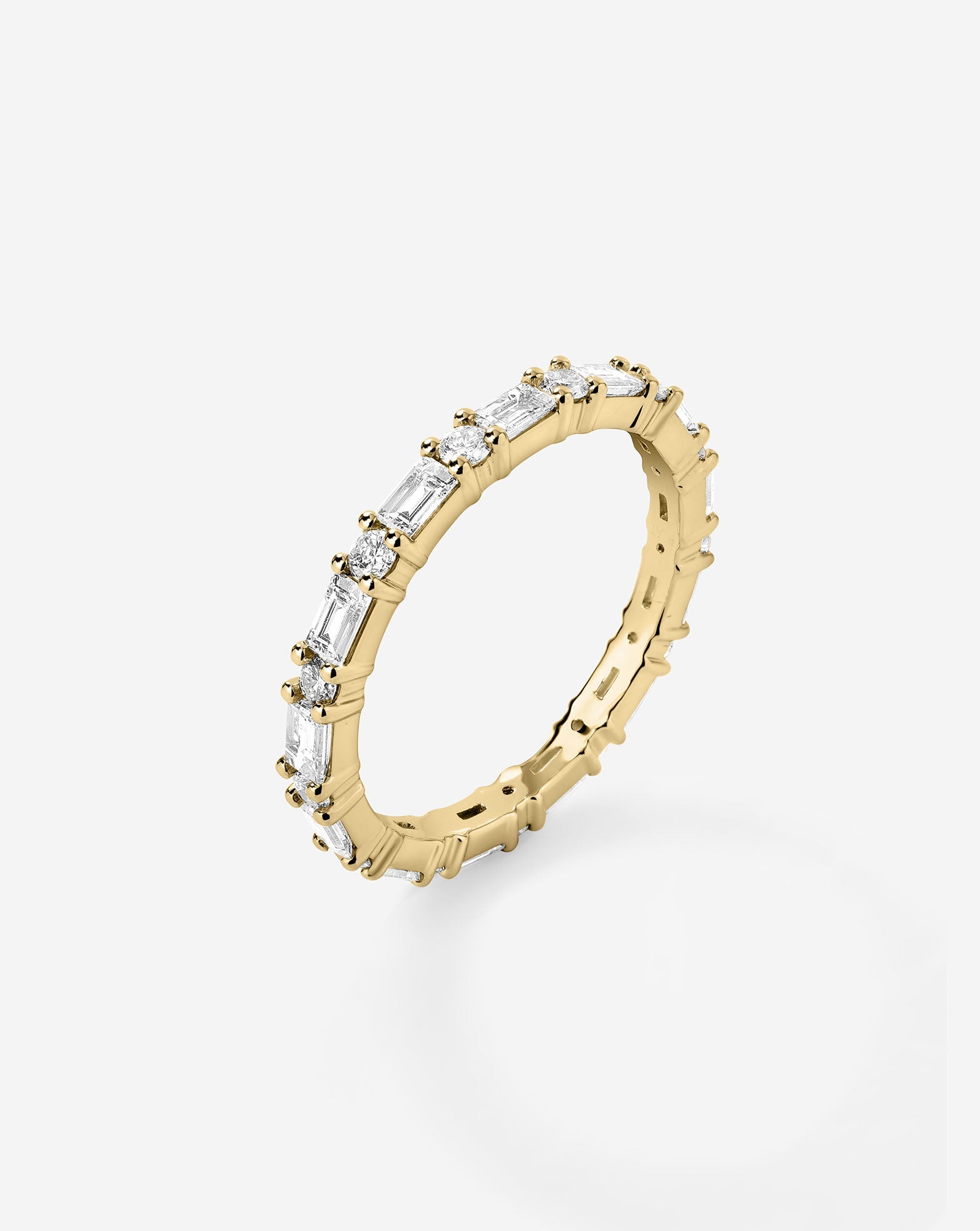Lab Diamond Baguette + Round Eternity Band