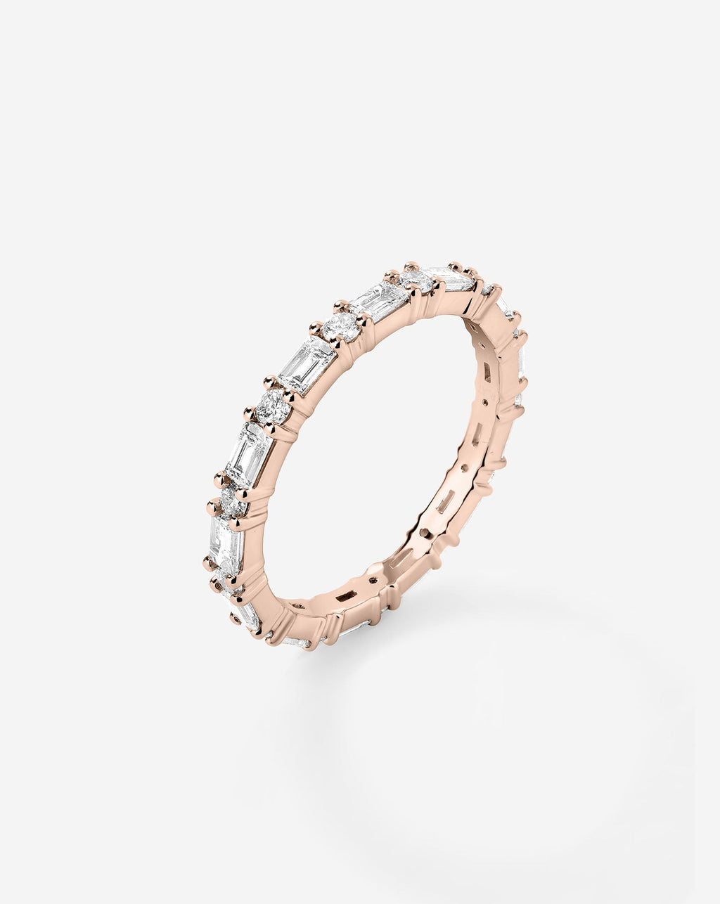 Lab Diamond Baguette + Round Eternity Band