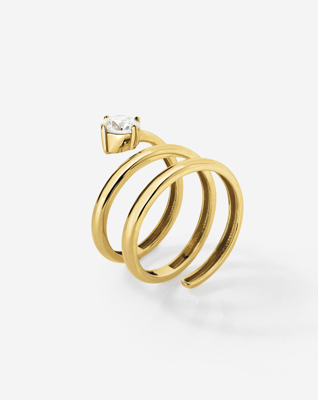 Lab Diamond Triple Coil Ring