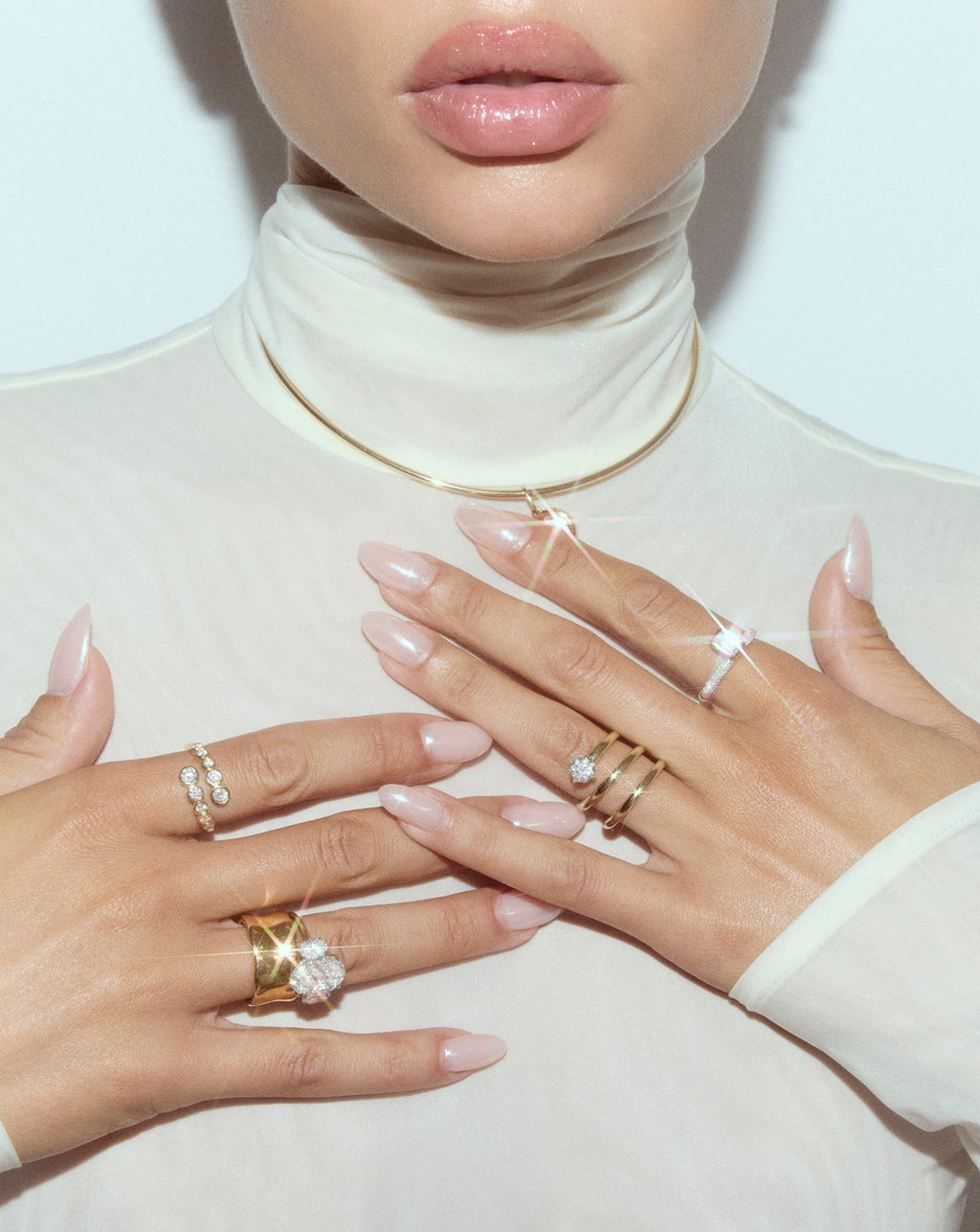 Lab Diamond Triple Coil Ring