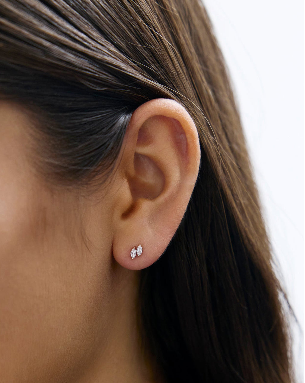 Double Marquise Lab Diamond Studs