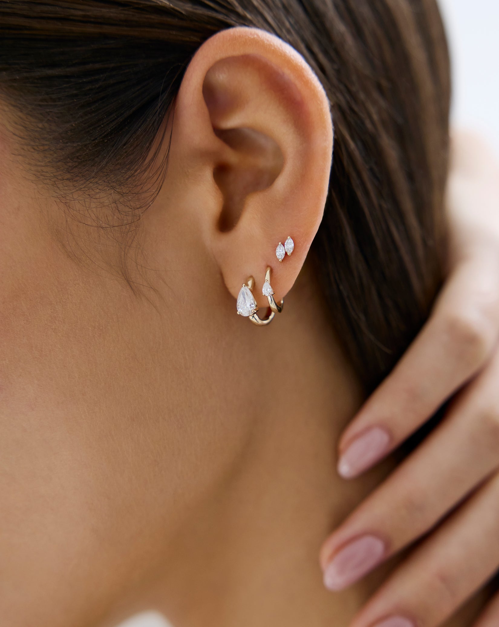 Double Marquise Lab Diamond Studs