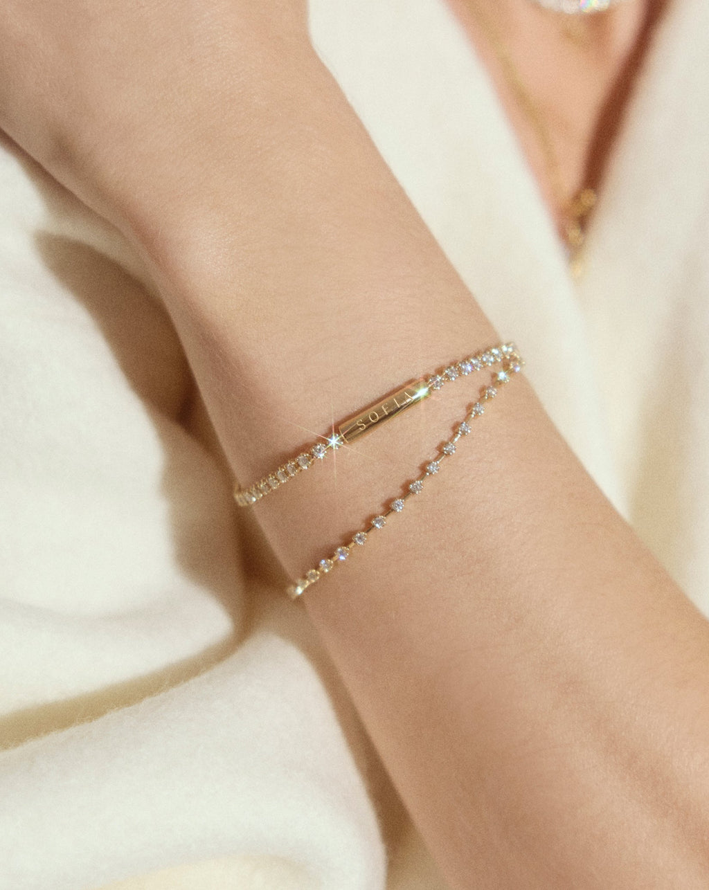 Engravable Lab Diamond Tennis Bracelet