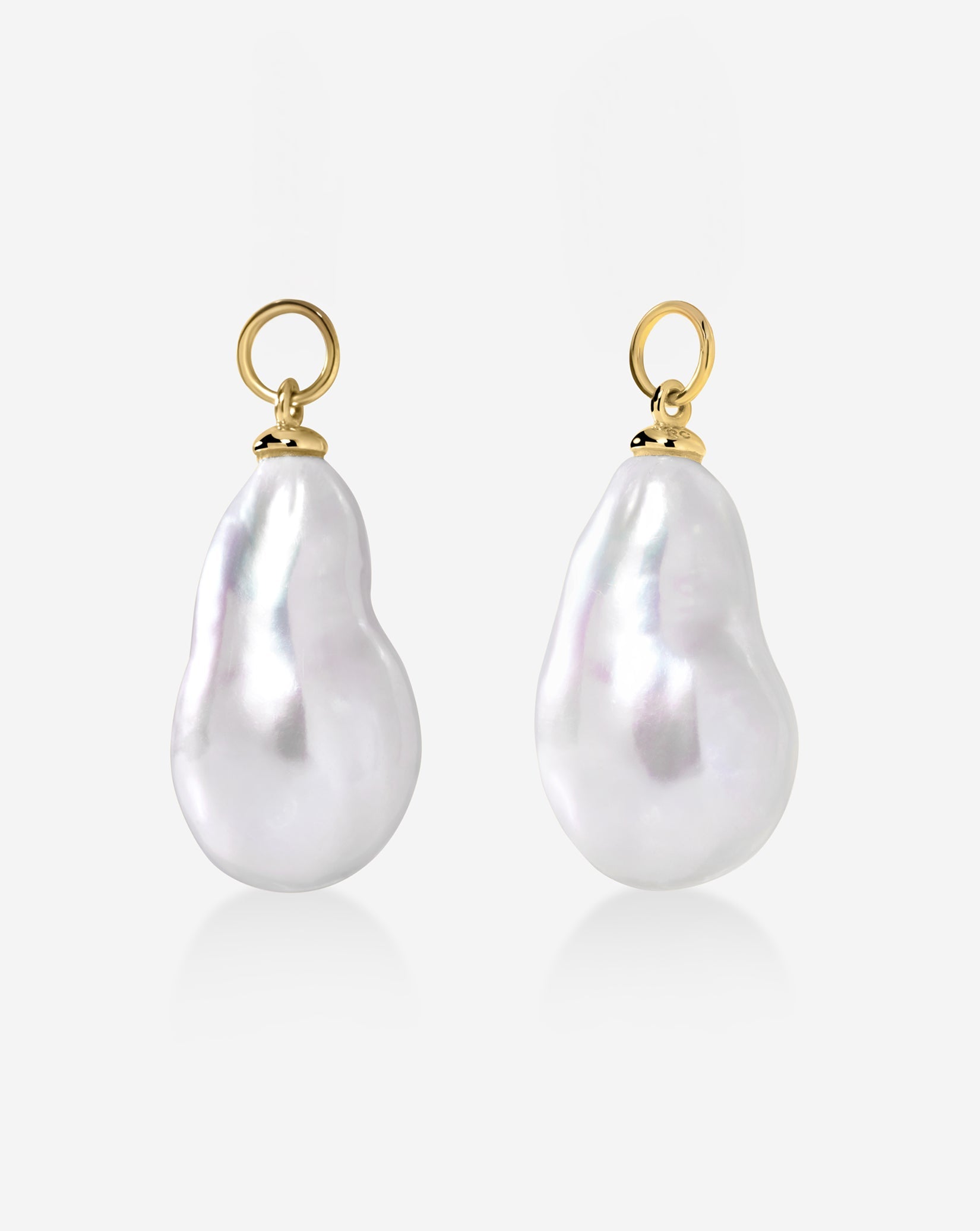 Pearl Huggie Charm