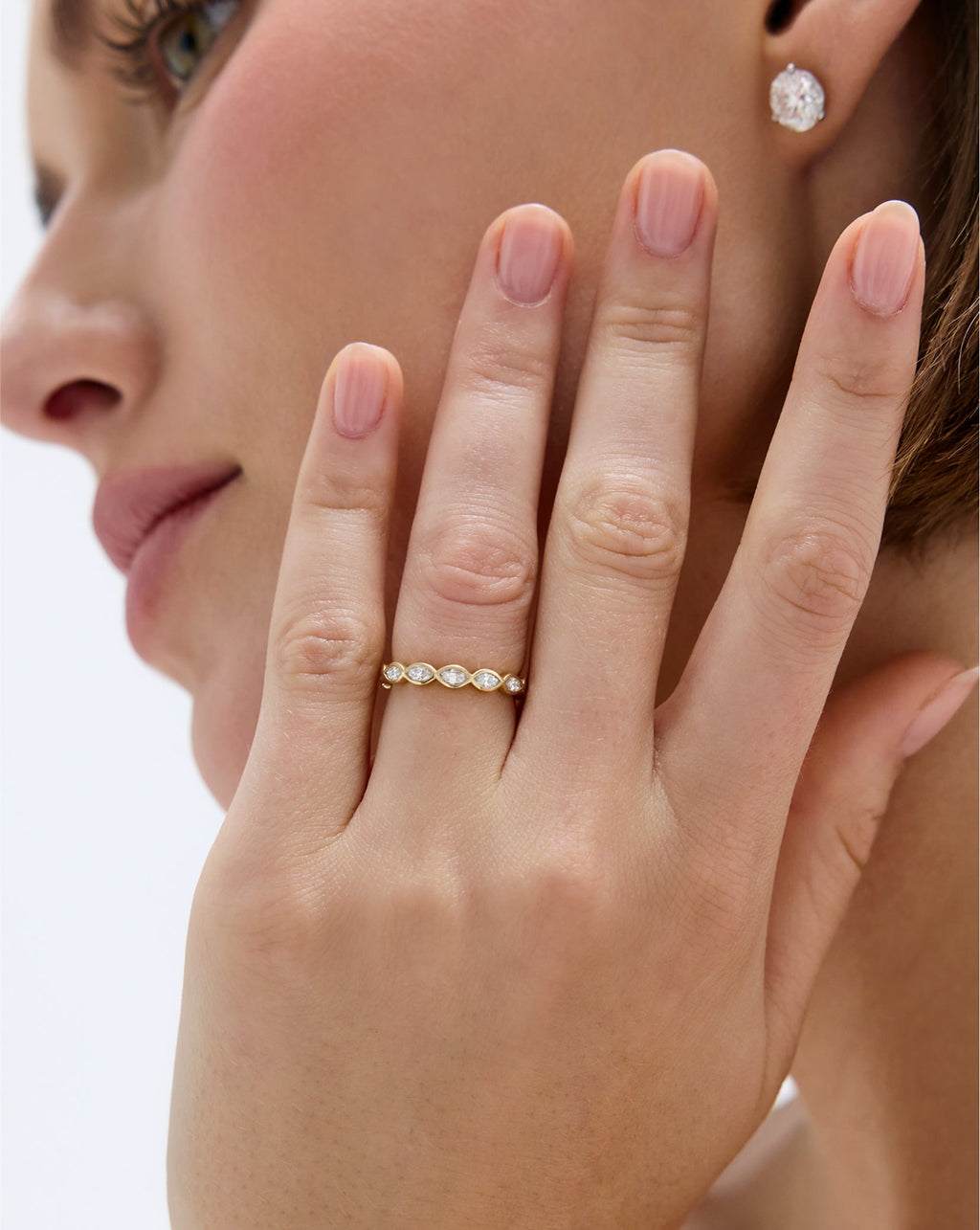 Marquise Bezel Eternity Band