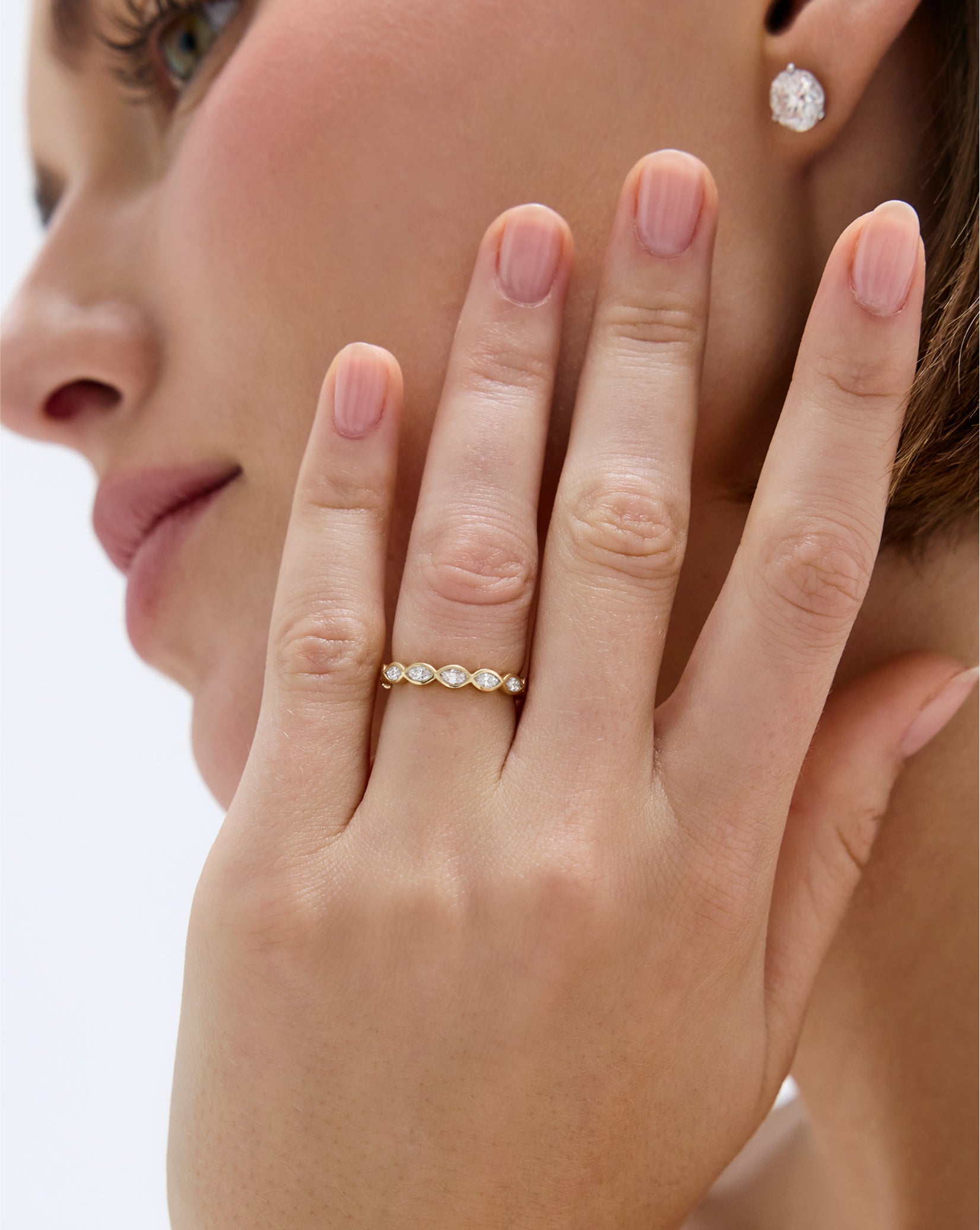Marquise Bezel Eternity Band