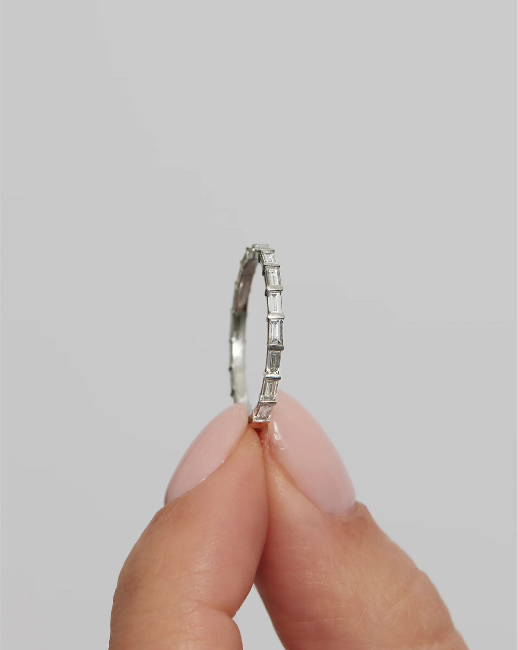 Baguette Bar Lab Diamond Eternity Band