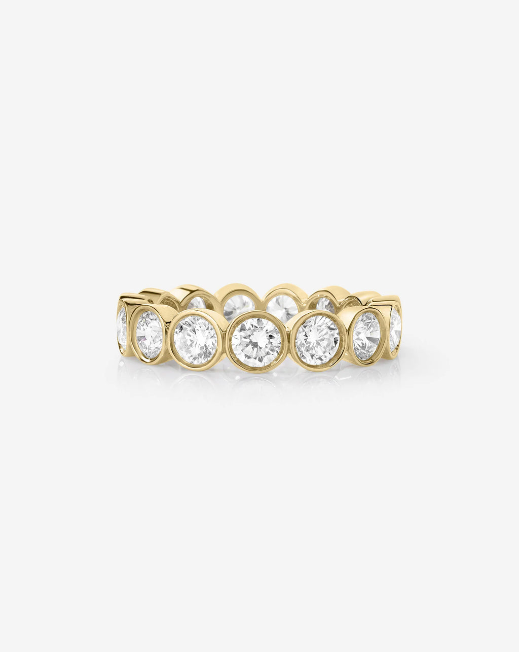 Lab Diamond Round Bezel Eternity Band