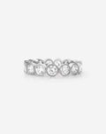 Lab Diamond Round Bezel Eternity Band