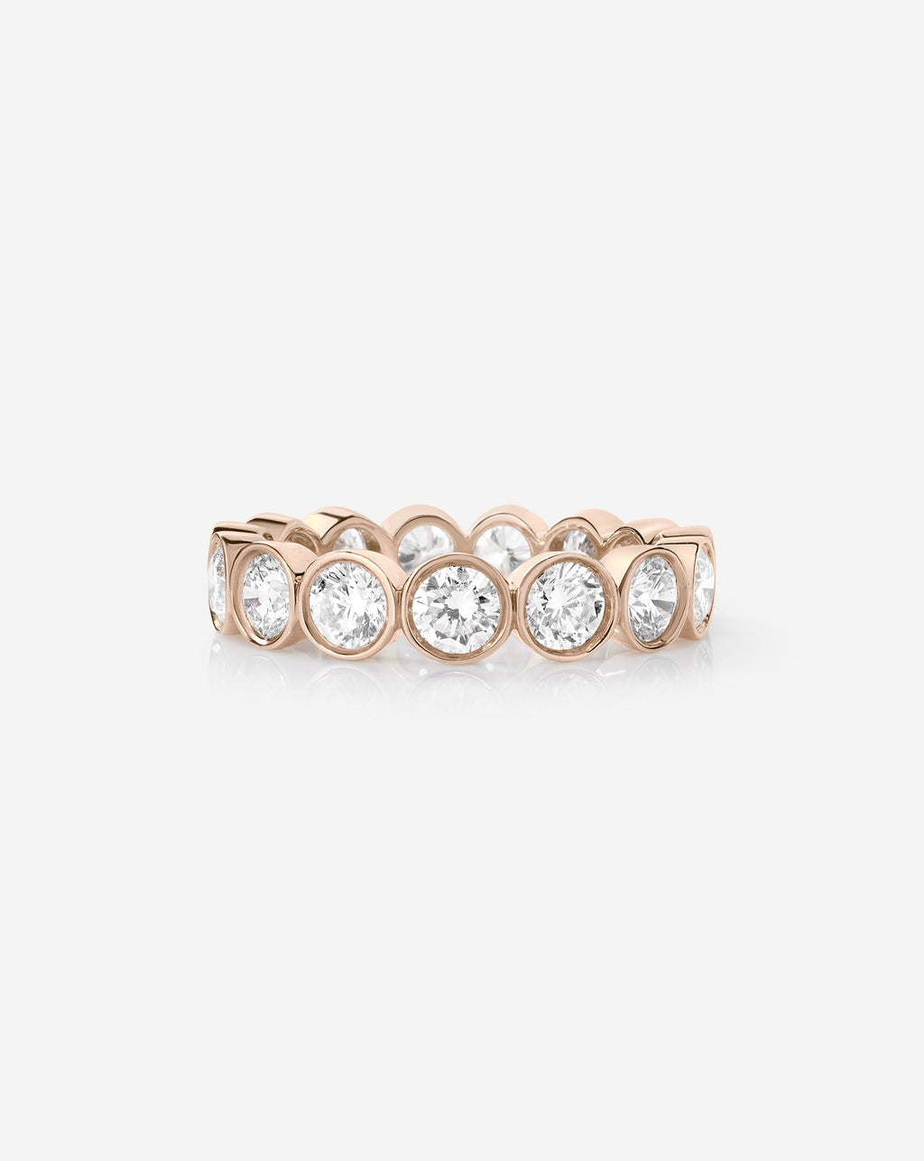 Lab Diamond Round Bezel Eternity Band