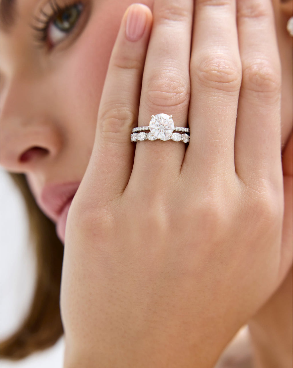 Sideways Oval Diamond Eternity Band