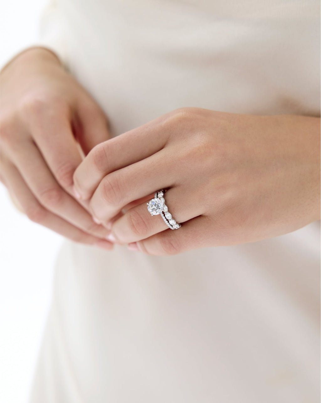 Sideways Oval Diamond Eternity Band