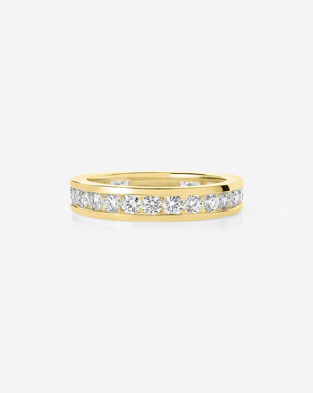Round Diamond Channel Set Eternity Band