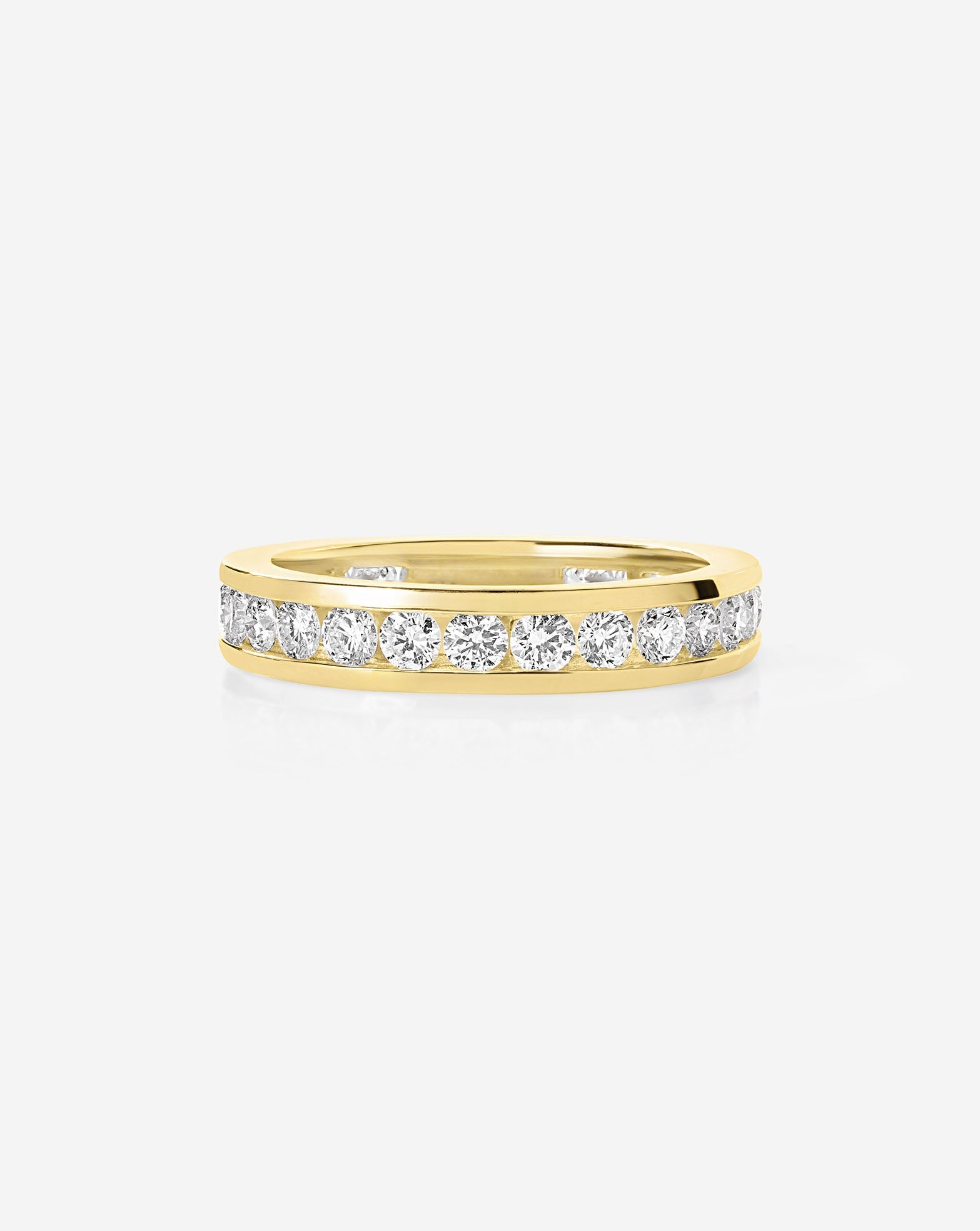 Round Diamond Channel Set Eternity Band