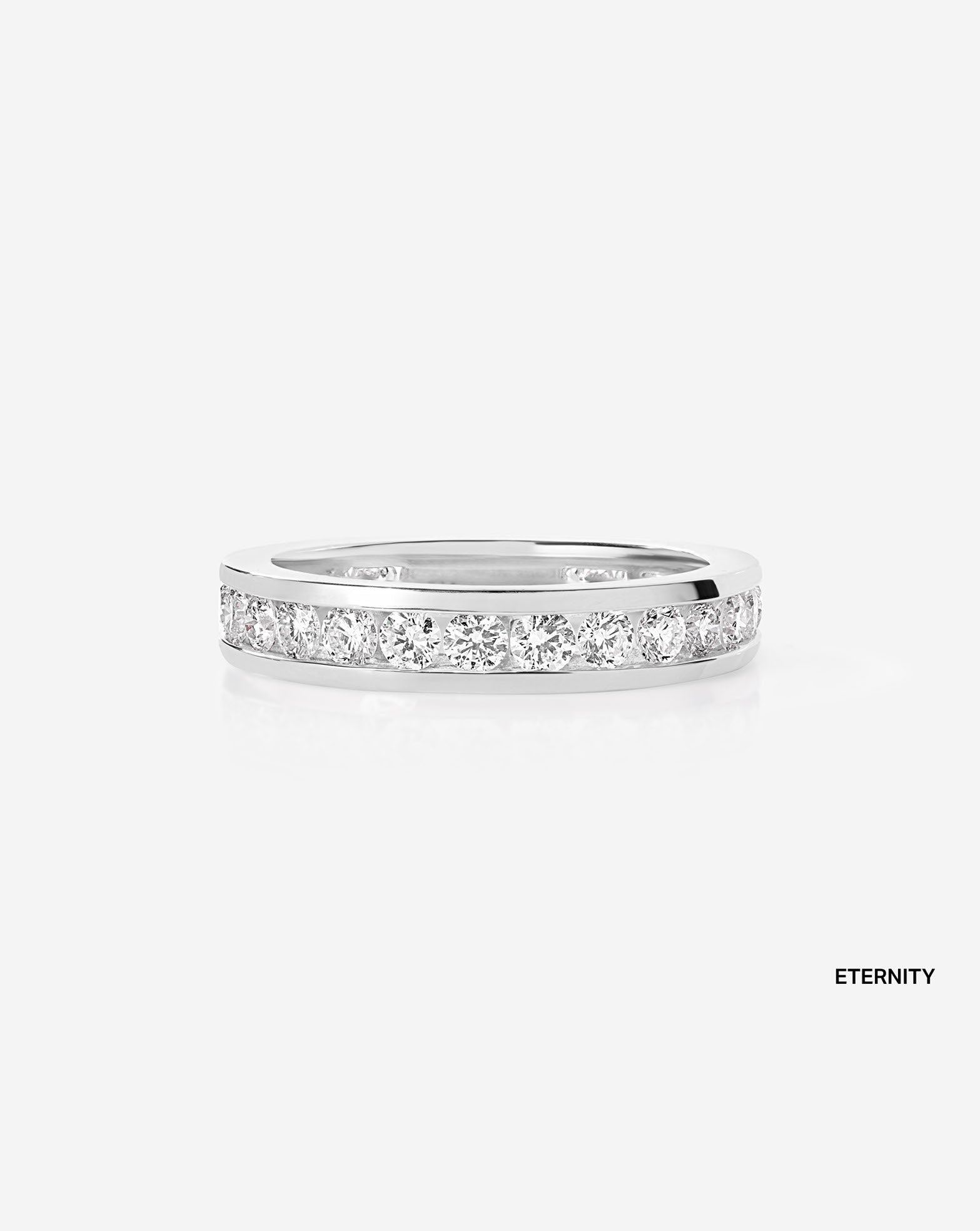 Round Diamond Channel Set Eternity Band