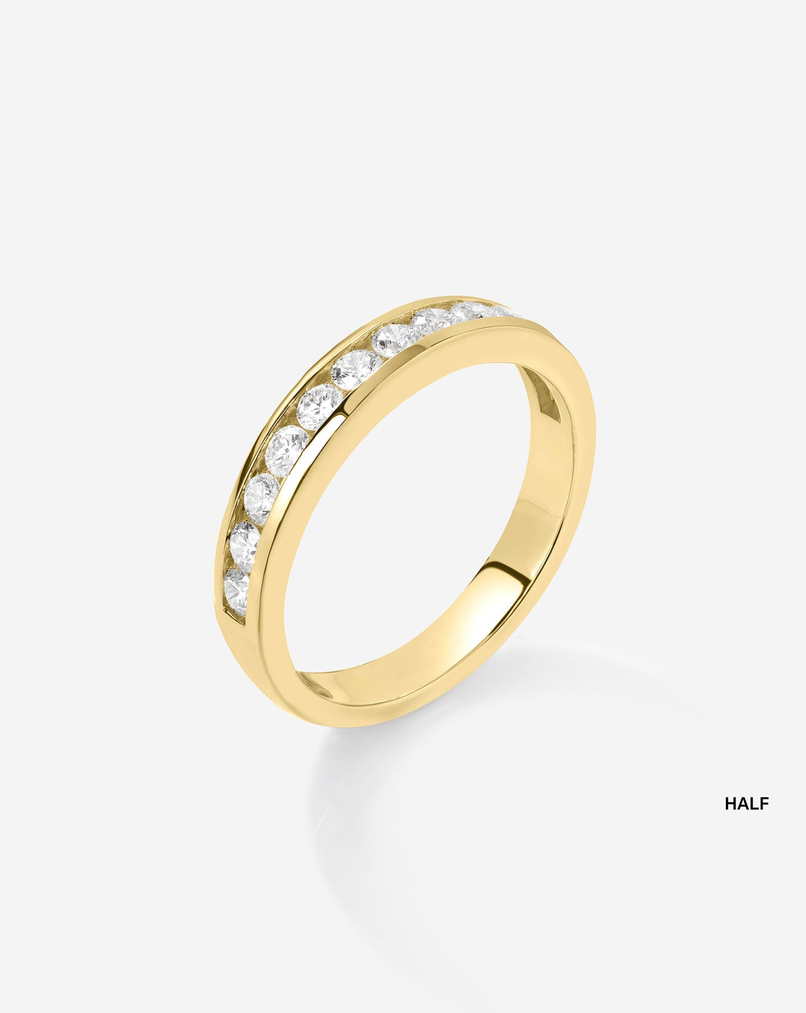 Round Diamond Channel Set Half Band