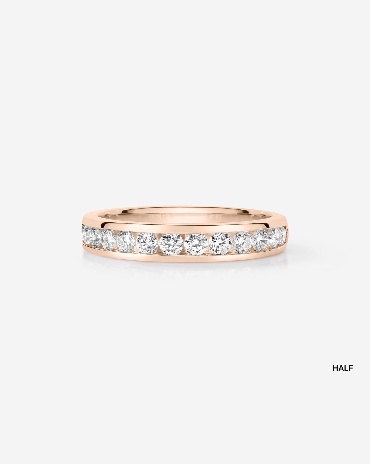 Round Diamond Channel Set Half Band