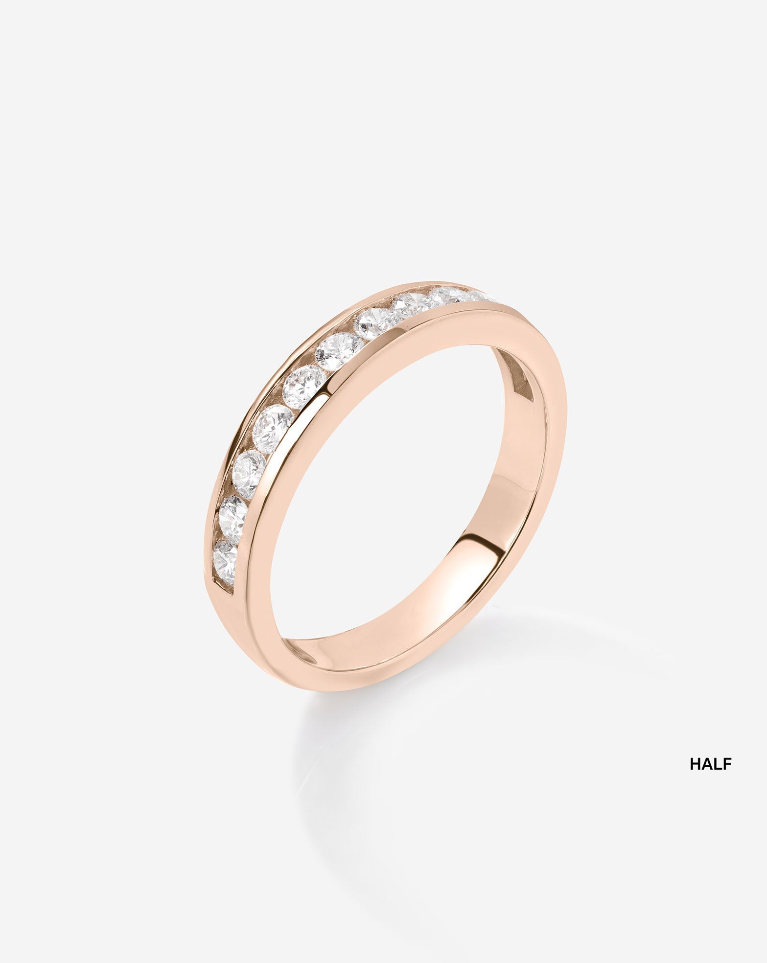 Round Diamond Channel Set Half Band
