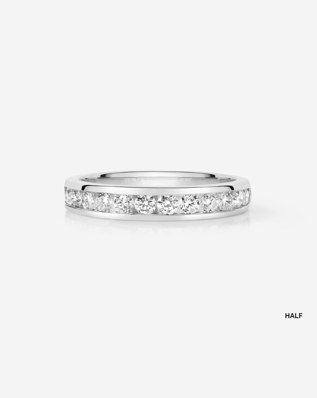 Round Diamond Channel Set Half Band