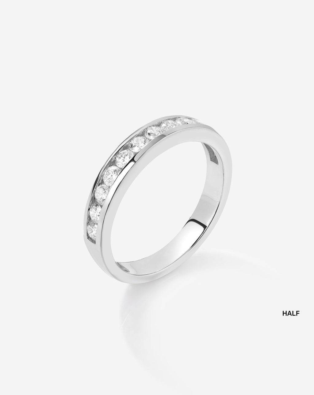 Round Lab Diamond Channel Set Half Band