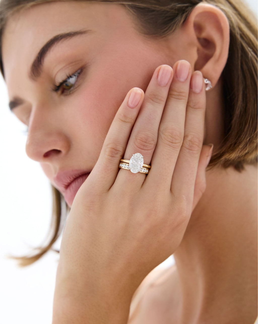 Round Diamond Channel Set Half Band