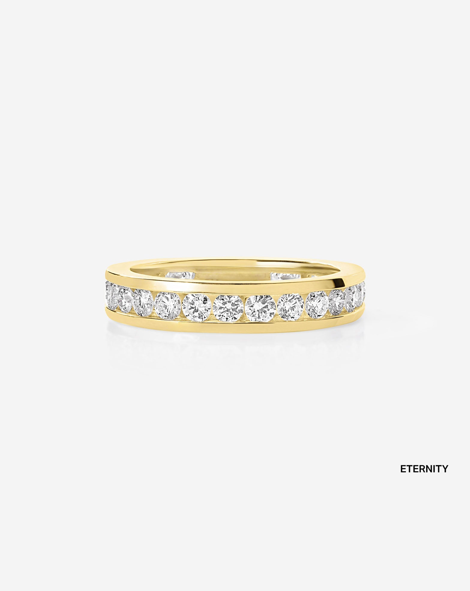 Round Diamond Channel Set Eternity Band