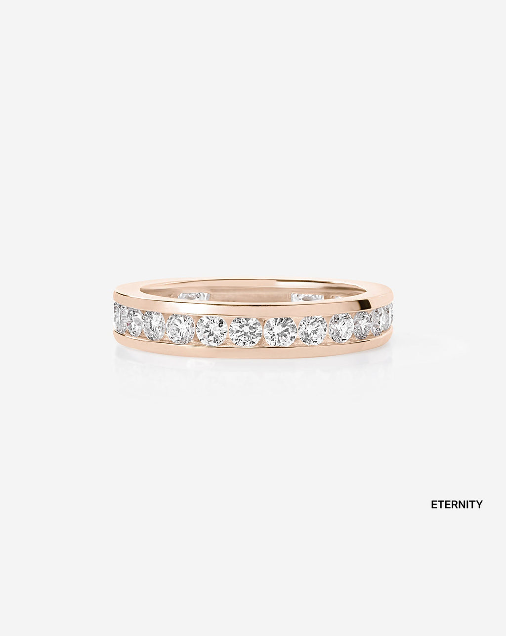 Round Diamond Channel Set Eternity Band