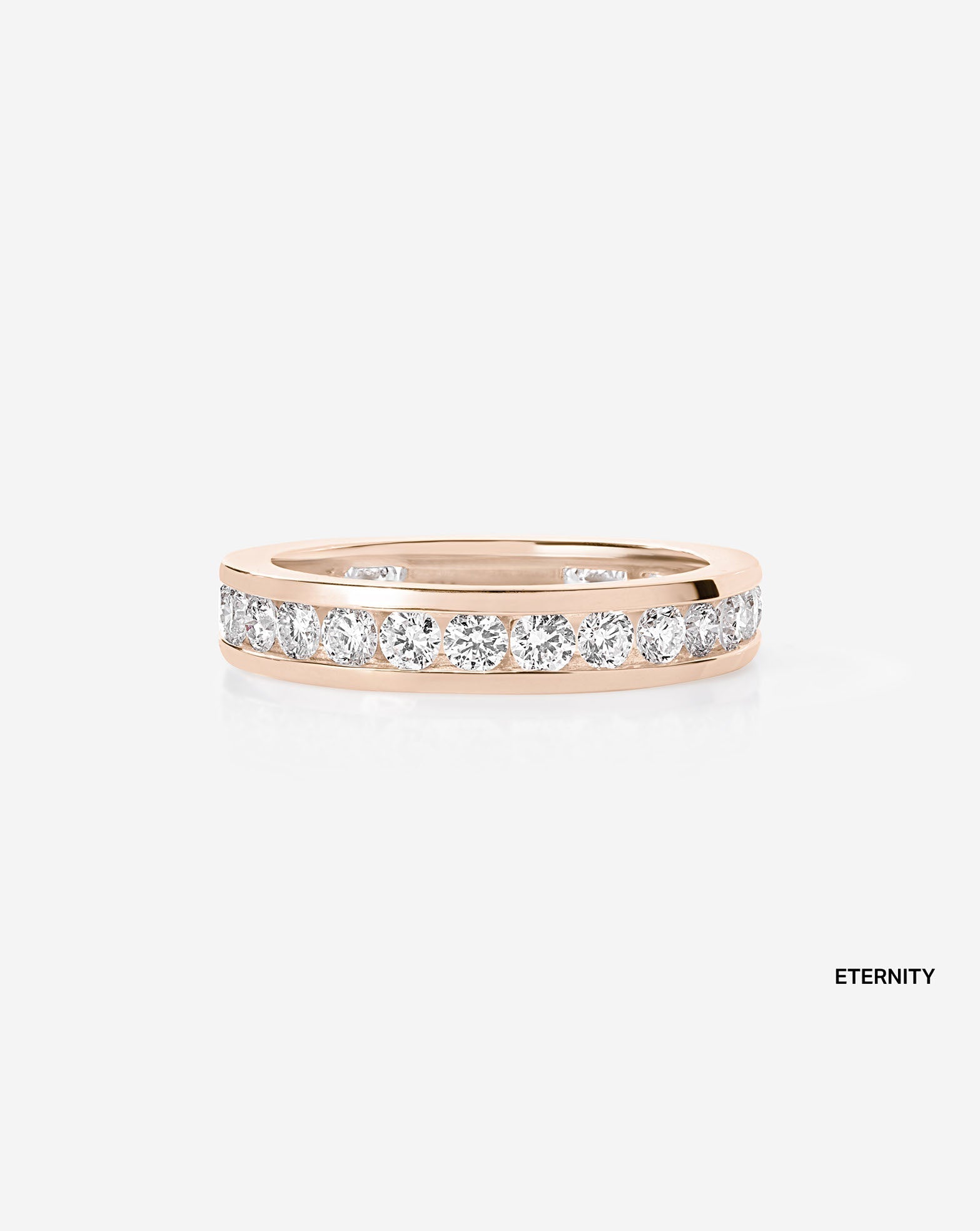 Round Diamond Channel Set Eternity Band