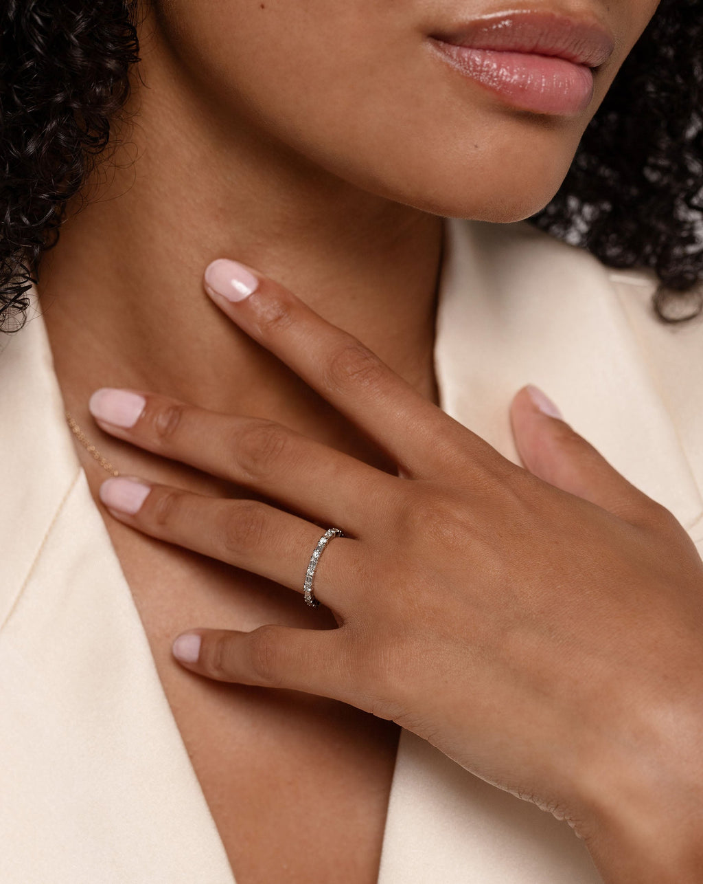 Lab Diamond Baguette + Round Eternity Band