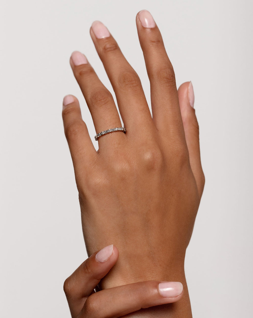 Lab Diamond Baguette + Round Eternity Band