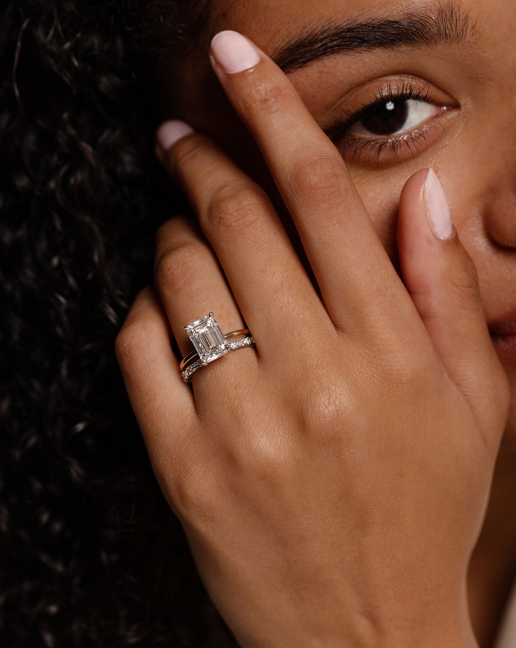 Lab Diamond Baguette + Round Eternity Band