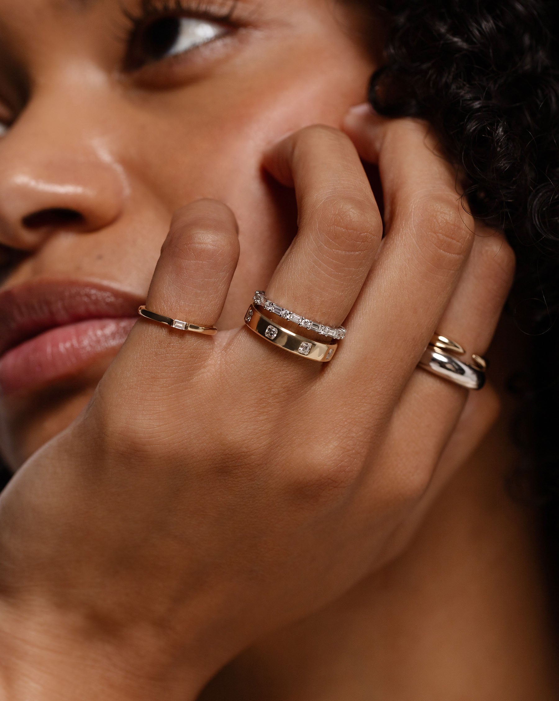 Lab Diamond Baguette + Round Eternity Band