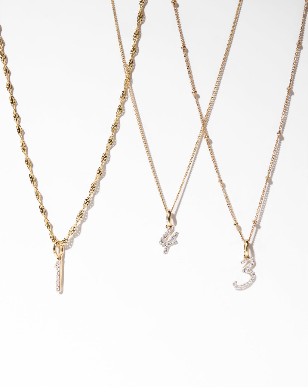 Diamond Number Pendant