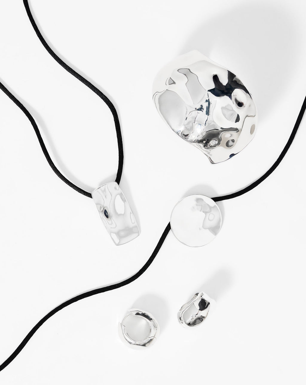 Hammered Satin Cord Necklace
