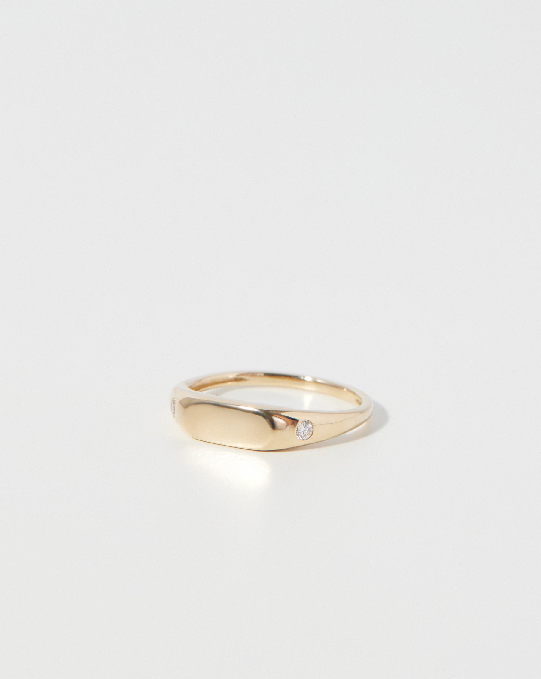 Duo Diamond Signet Ring