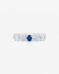 Oval Lab Diamond and Birthstone Eternity Band