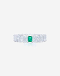 Radiant Lab Diamond and Birthstone Eternity Band