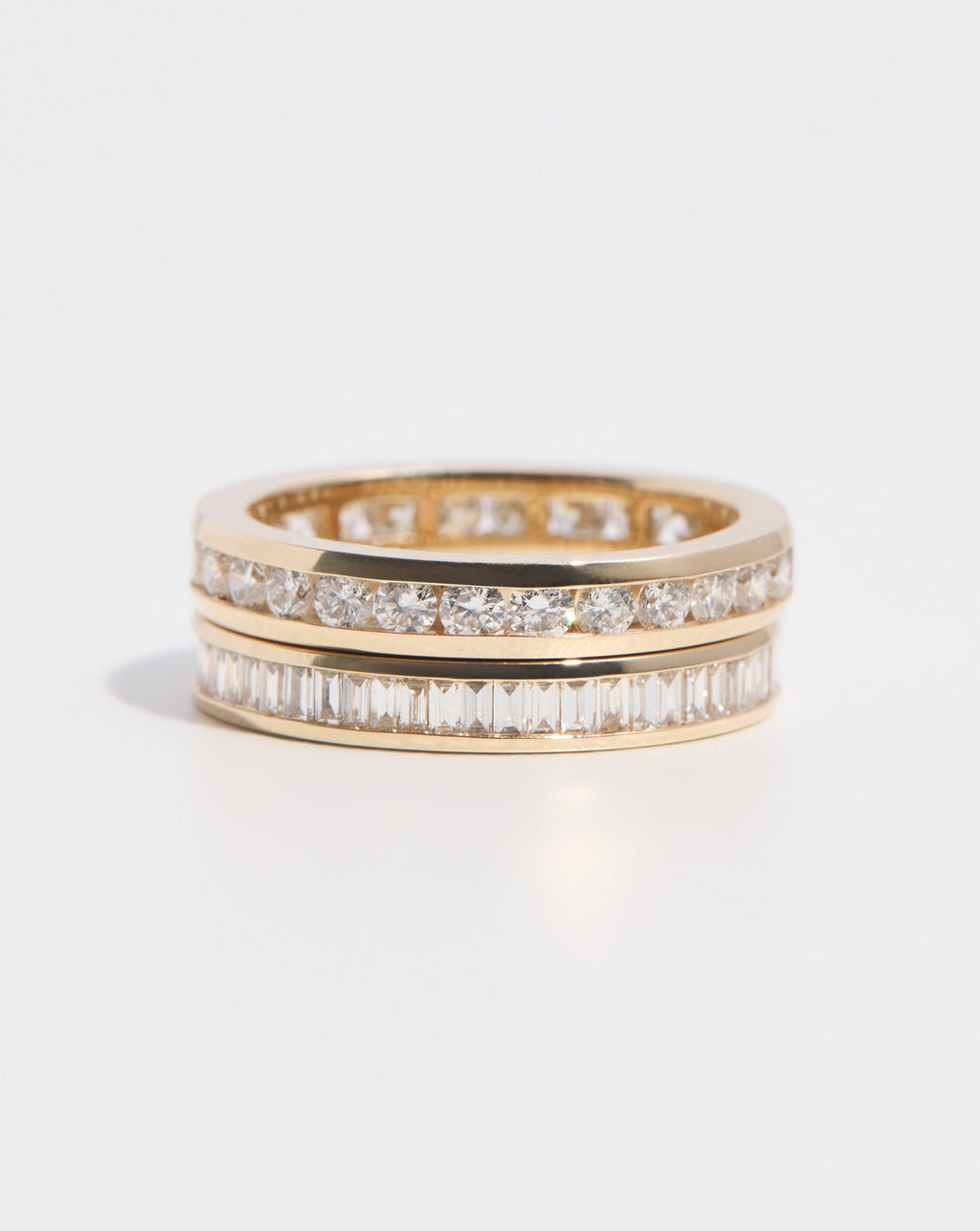 Round Lab Diamond Channel Set Eternity Band