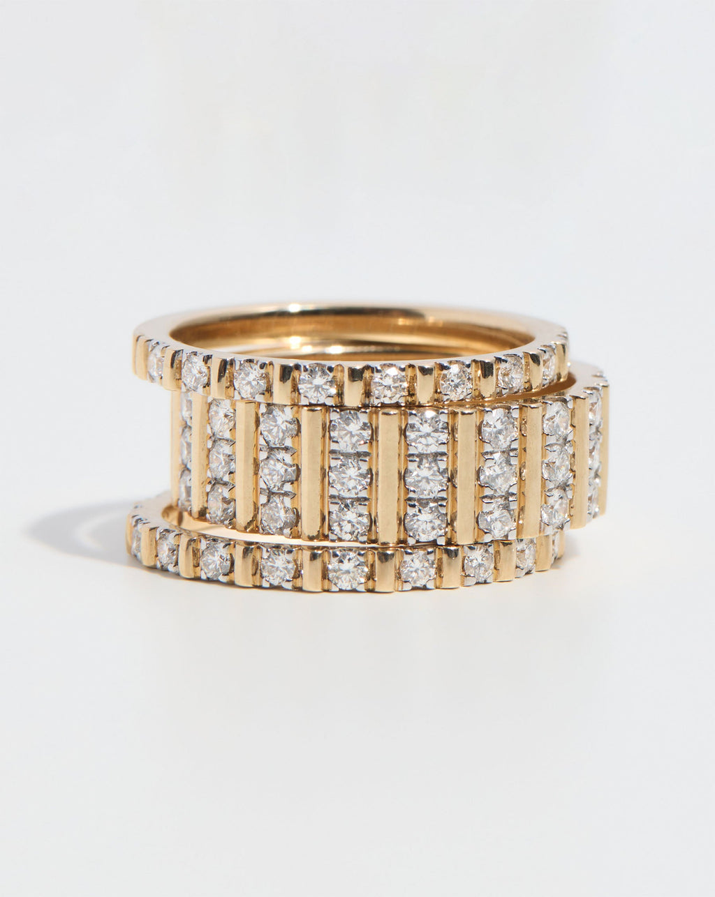 Fluted Diamond Band
