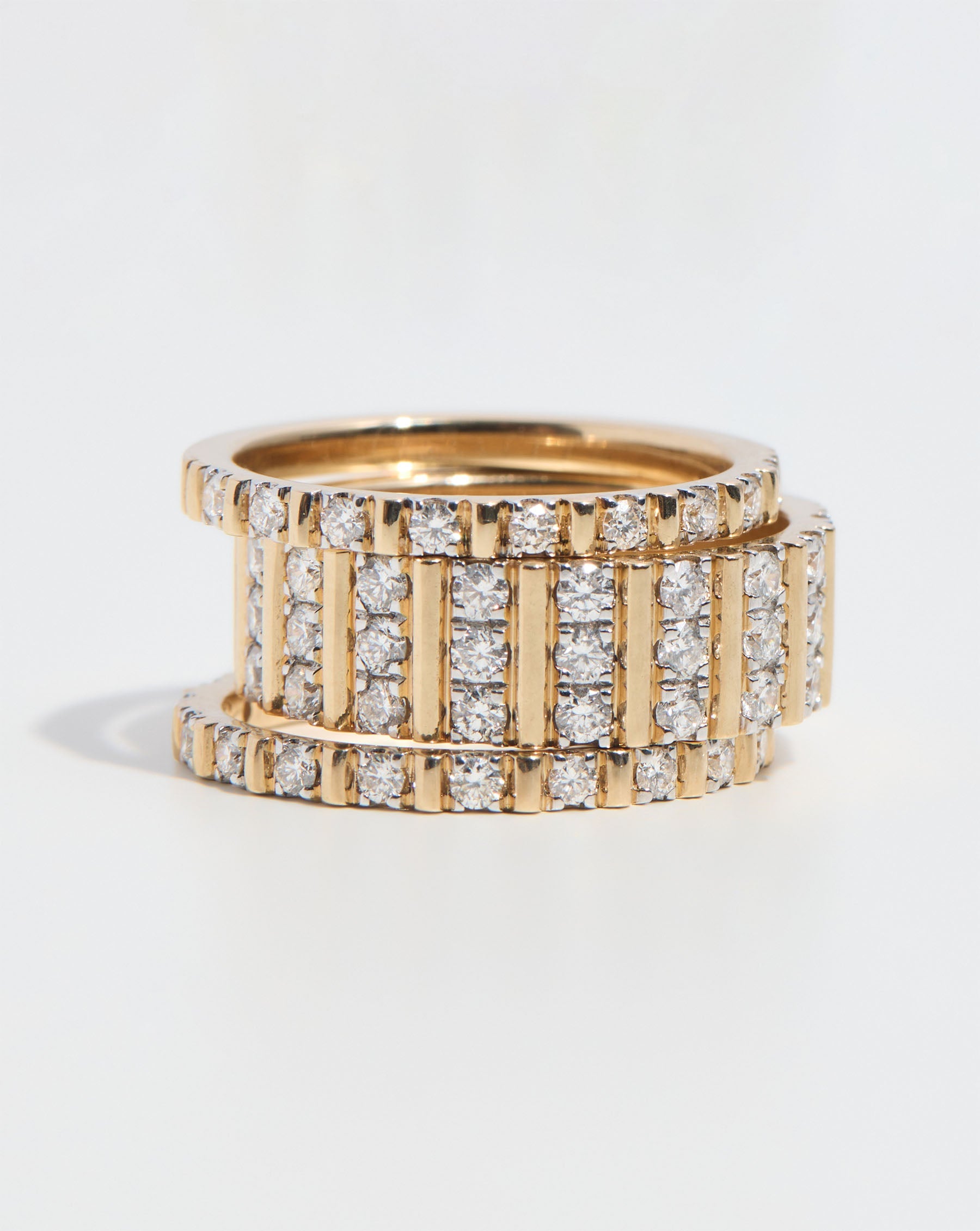 Fluted Diamond Band