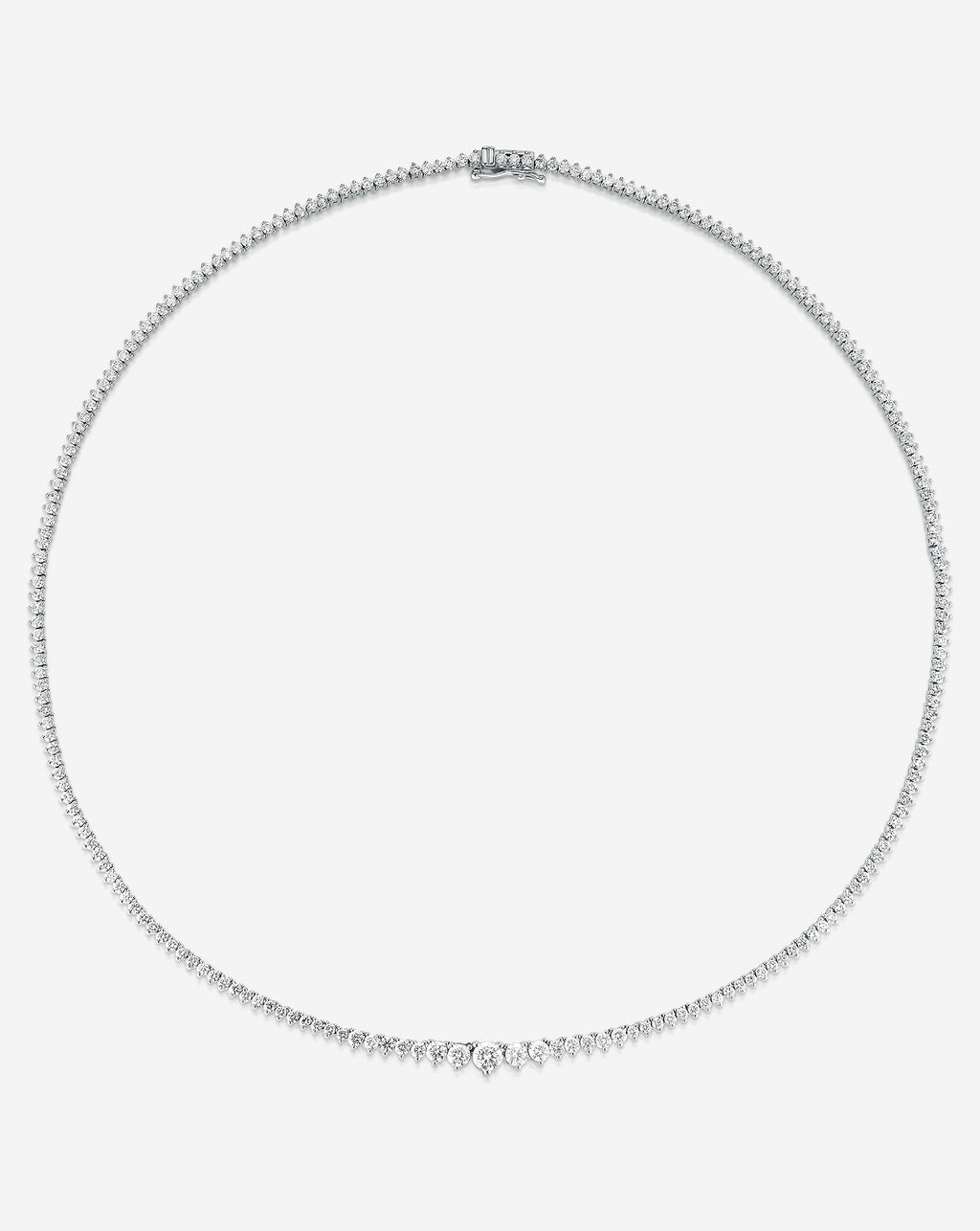 Graduated Diamond Tennis Necklace