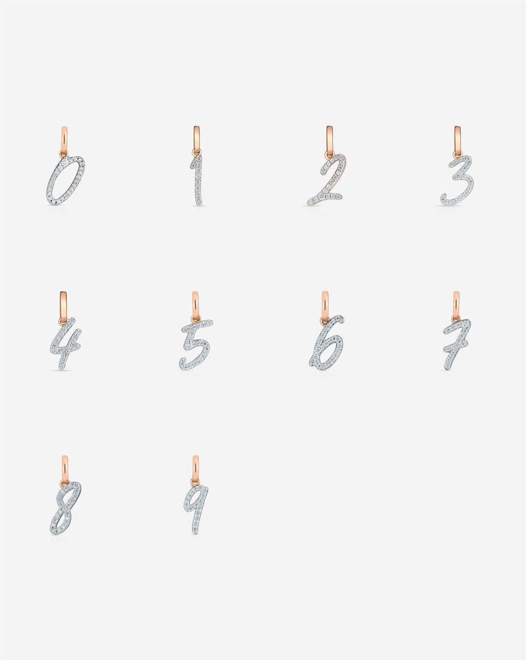 Diamond Number Pendant