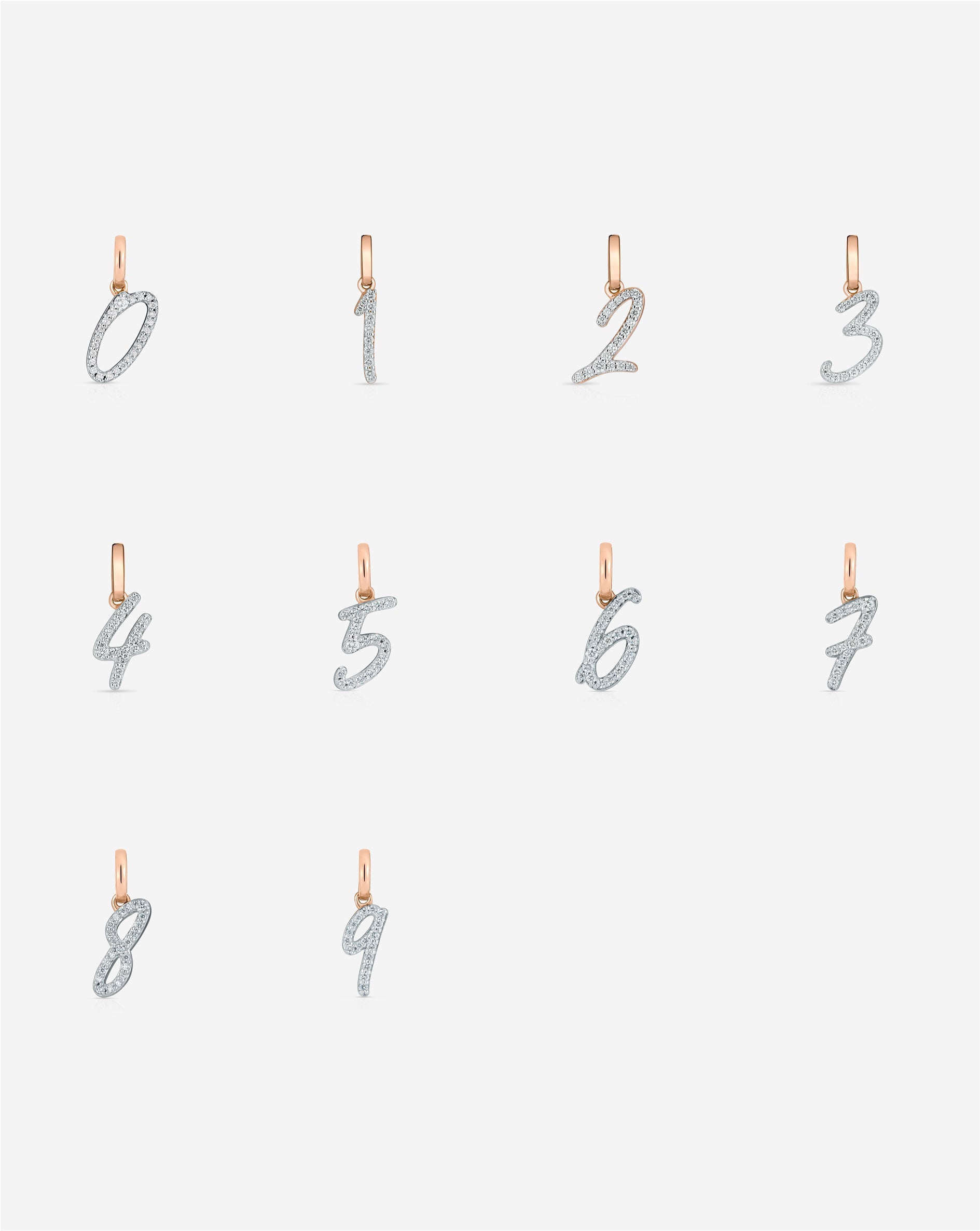 Diamond Number Pendant