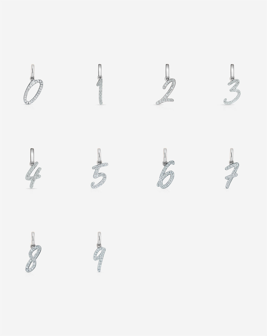Diamond Number Pendant