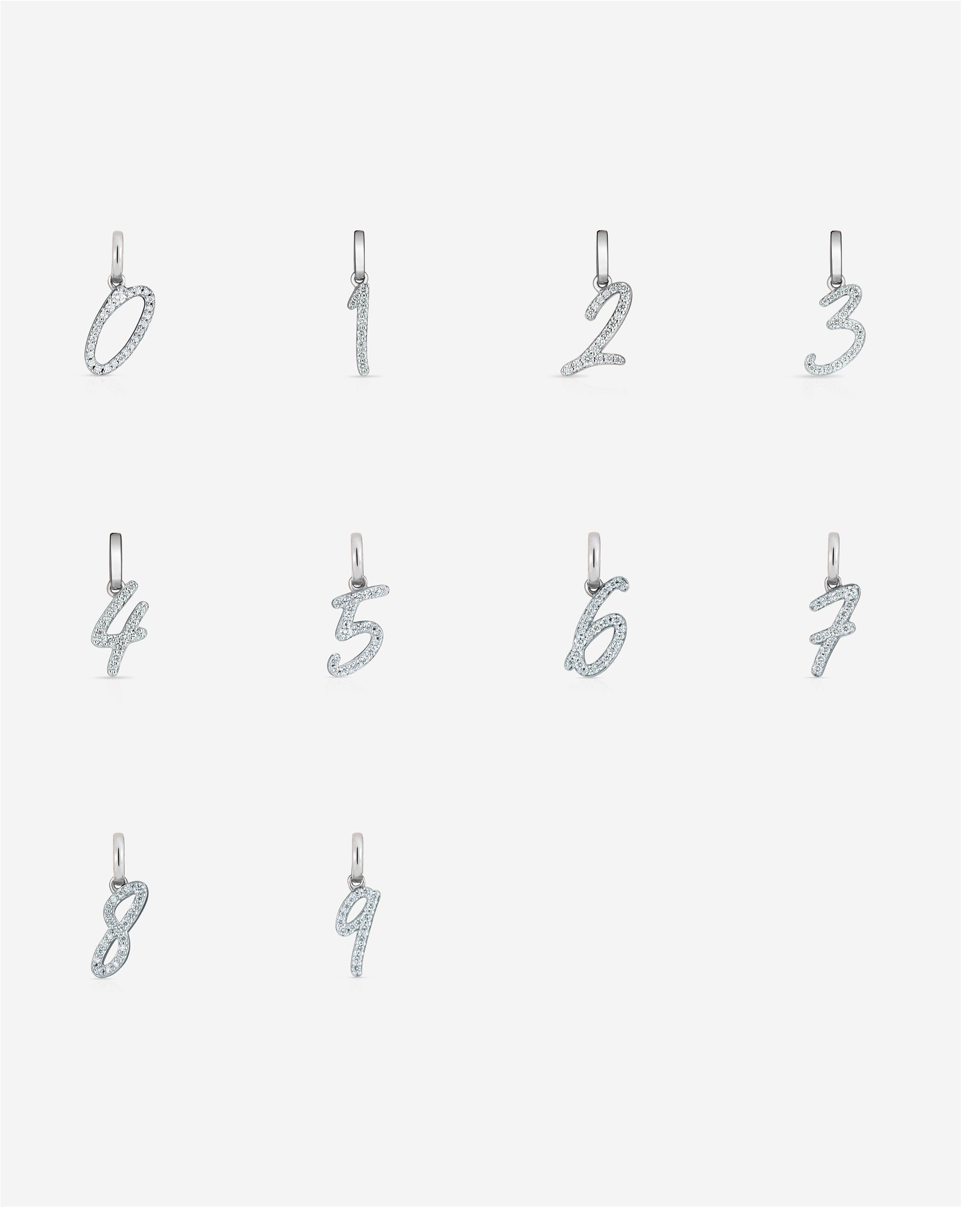 Diamond Number Pendant