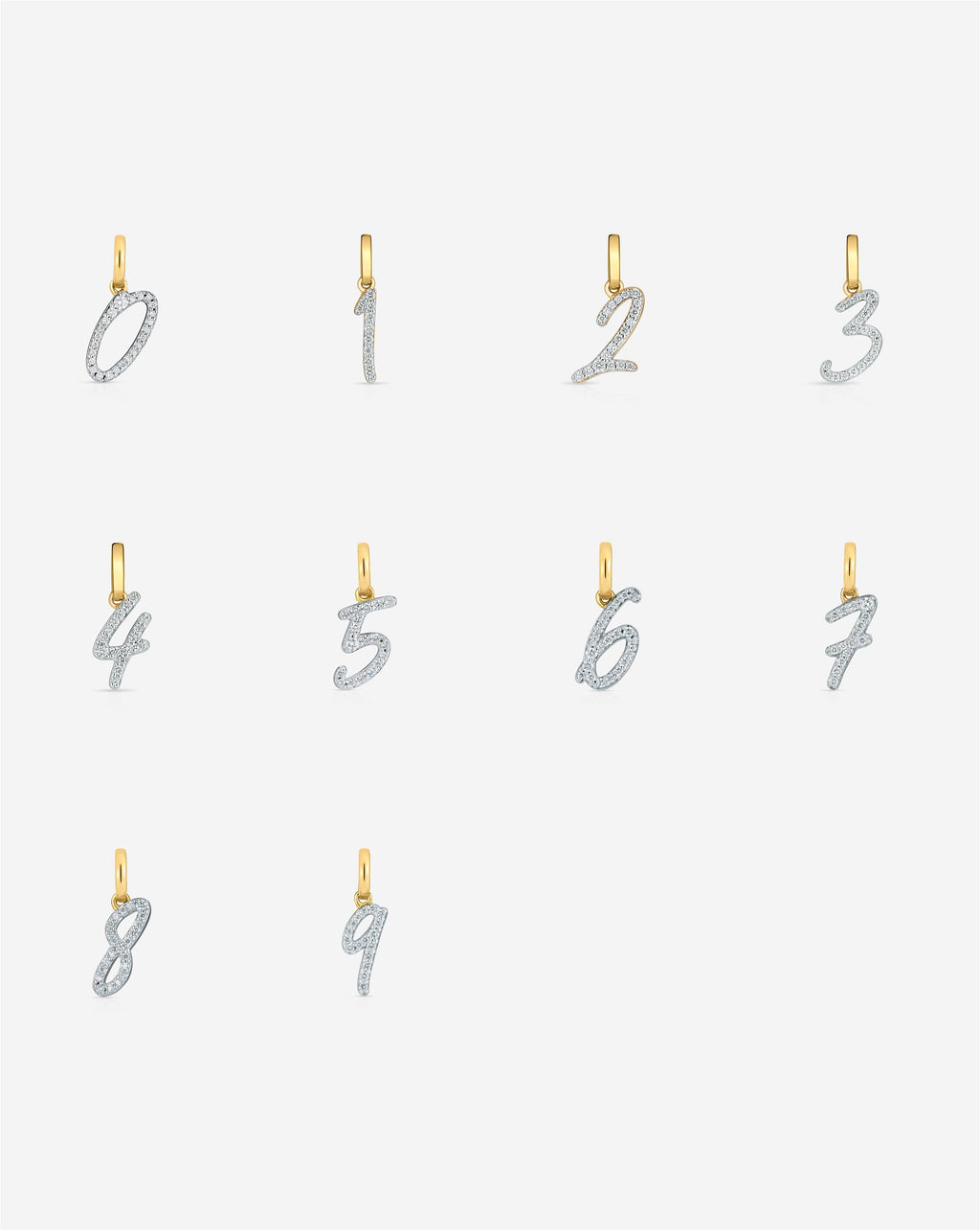 Diamond Number Pendant