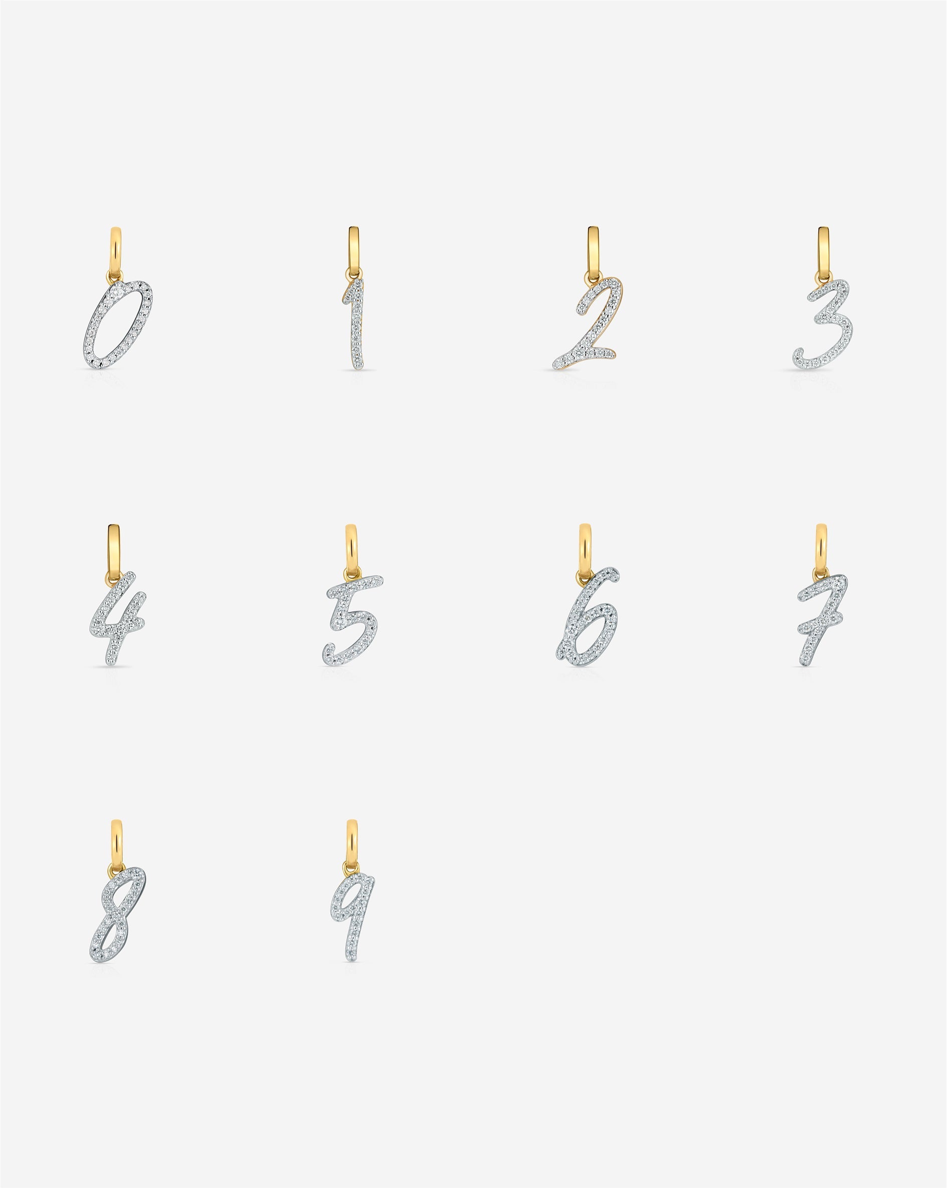 Diamond Number Pendant