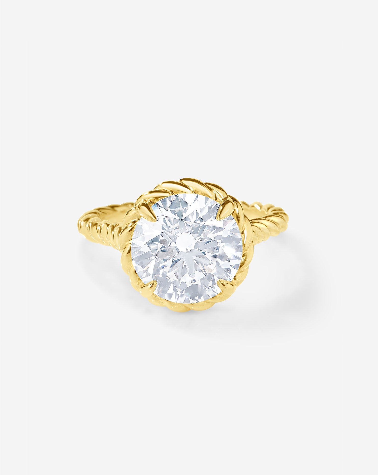 3.21 Round Lab Diamond in Twisted Wrap