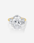 4.00 Oval Lab Diamond in Whisper Thin® Three Stone with Ovals