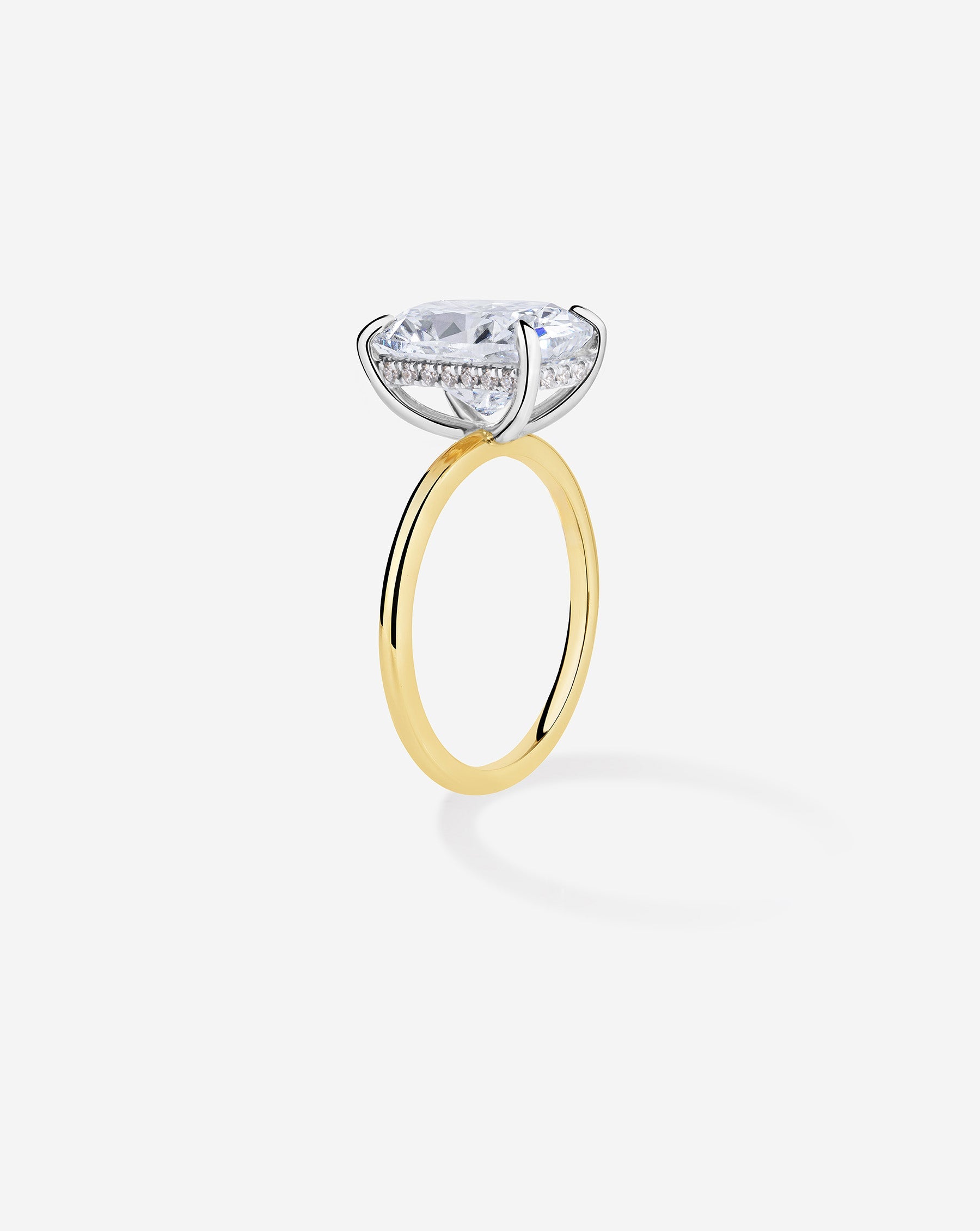3.15 Cushion Lab Diamond in Whisper Thin® Hidden Halo
